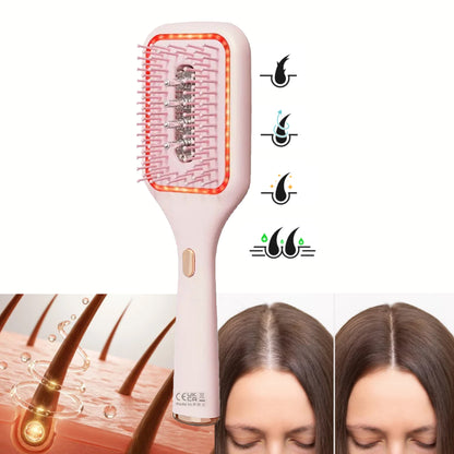 Insu Beauty Anti-Hair-Loss Red Light Therapy Oil Dispensing Hair Brush