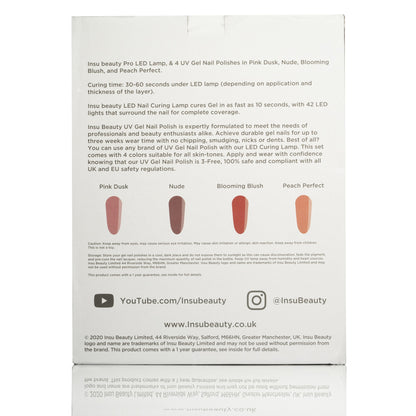 Insu Beauty Professional UV Gel Nail Polish Kit Set of 4  Smart Nail Lamp