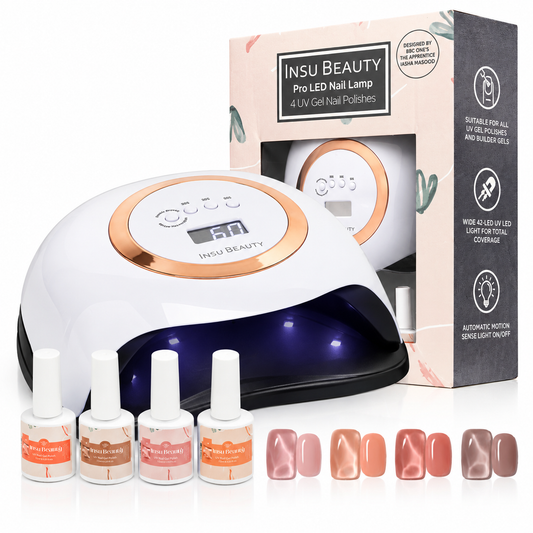 Insu Beauty Professional UV Gel Nail Polish Kit Set of 4  Smart Nail Lamp