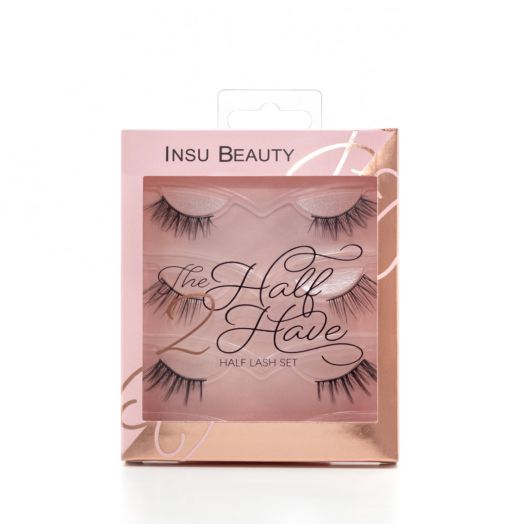 Insu Beauty Half 3/4 Re-useable Luxury Eyelashes - 3 Pairs