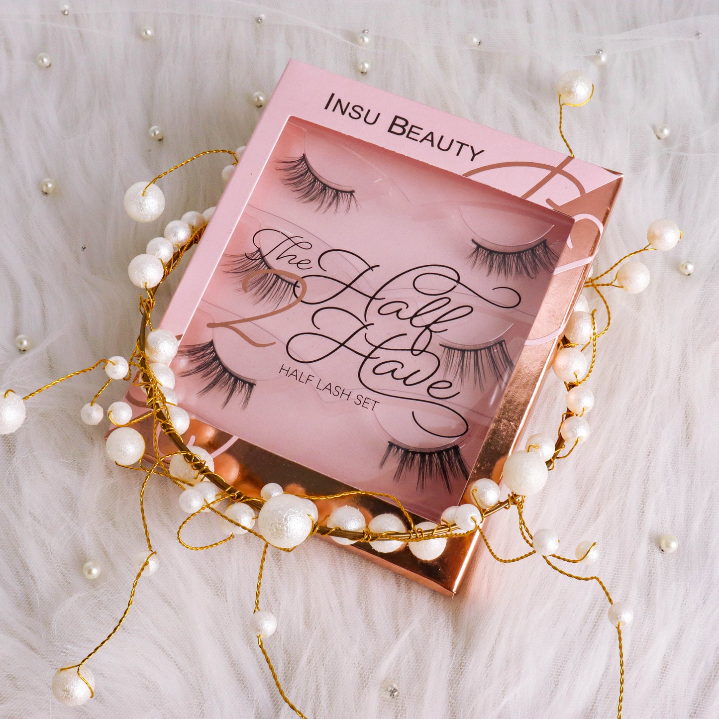 Insu Beauty Half 3/4 Re-useable Luxury Eyelashes - 3 Pairs