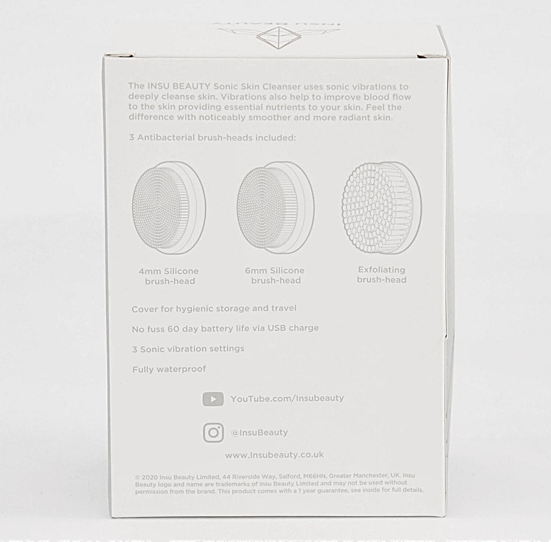 Insu Beauty Sonic Skin Cleansing Brush for Face & Body